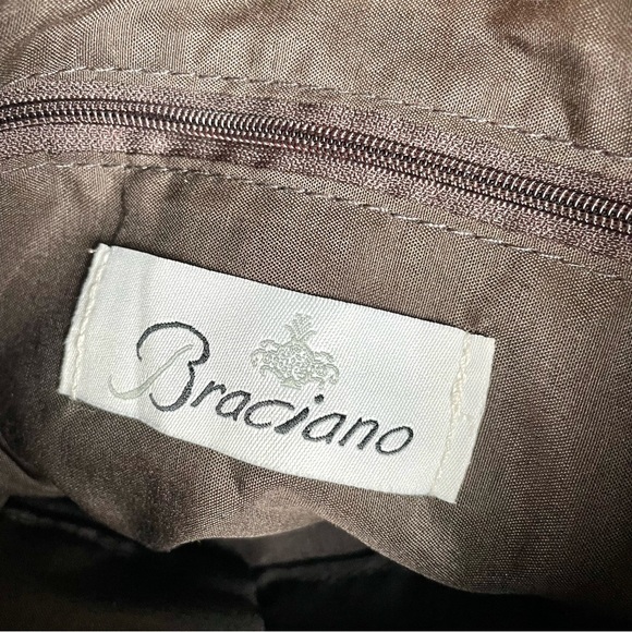 Braciano Brown Faux Leather shoulder/crossbody bag - Picture 4 of 13